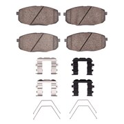 DYNAMIC FRICTION CO 5000 Advanced Brake Pads - Ceramic and Hardware Kit, Long Pad Wear, Front 1551-2035-01
